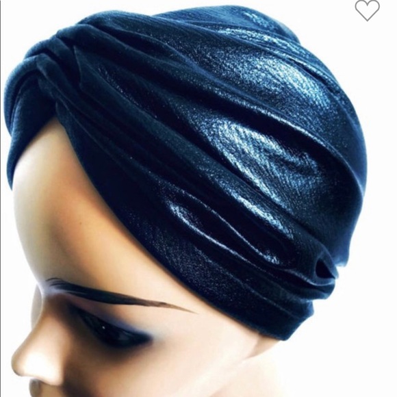 Satin Lined Faux leather Turban - Picture 2 of 2